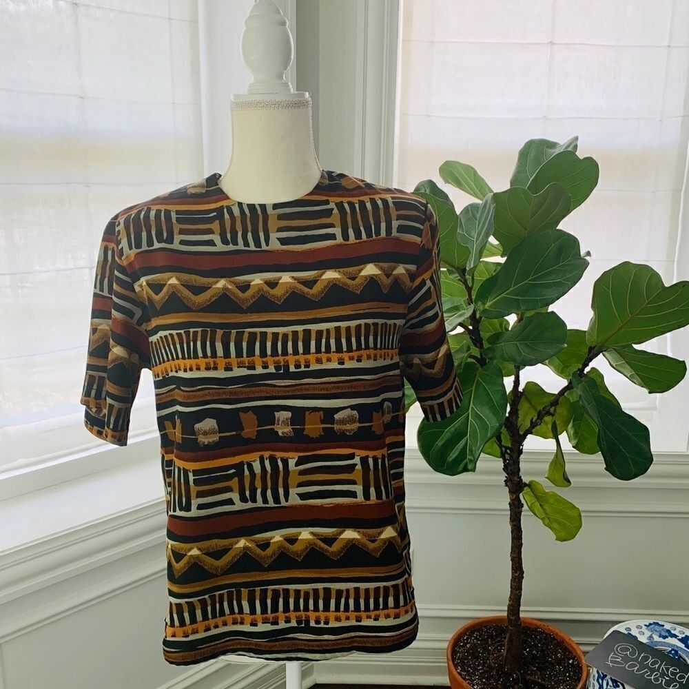 ‎Vintage Boho Print Blouse Size Small - Picture 6 of 15